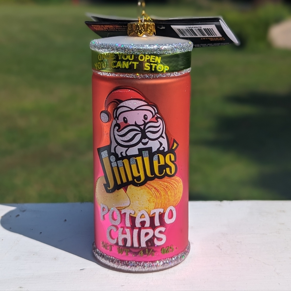 Jingles Potato Chips Glass Ornament